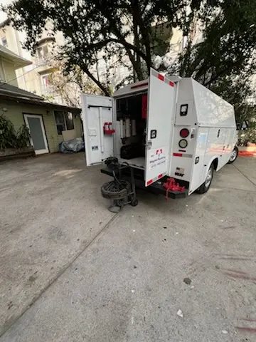 Magnet Plumbing service vehicle on-site for Faucet Repair in Villa Magnolia Mobile Home Park